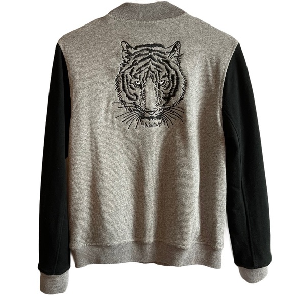 Sean John Snap Button Jacket Tiger Embroidered